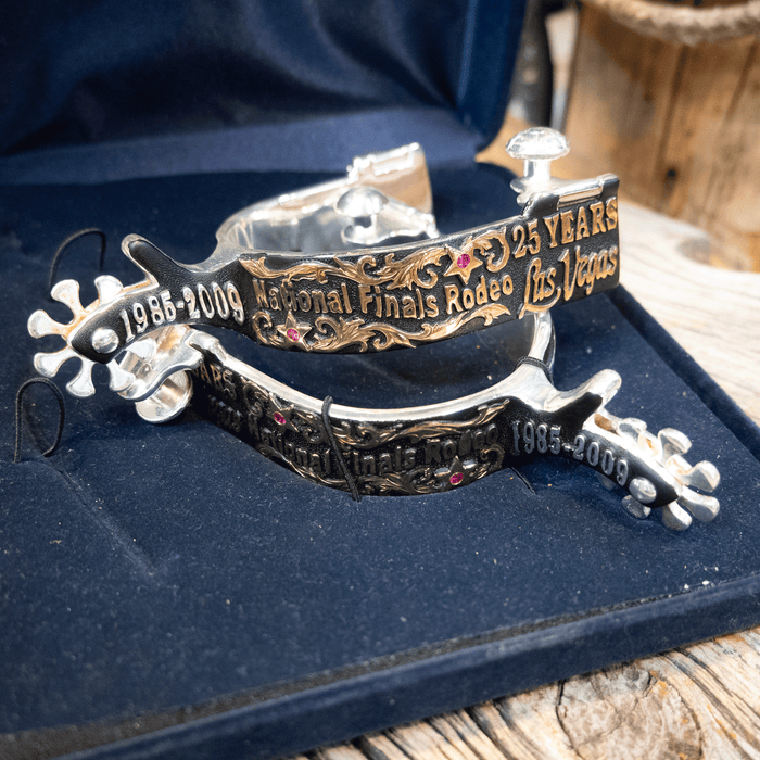 Montana Silversmiths 25 Years Commemorative National Finals Rodeo Spurs