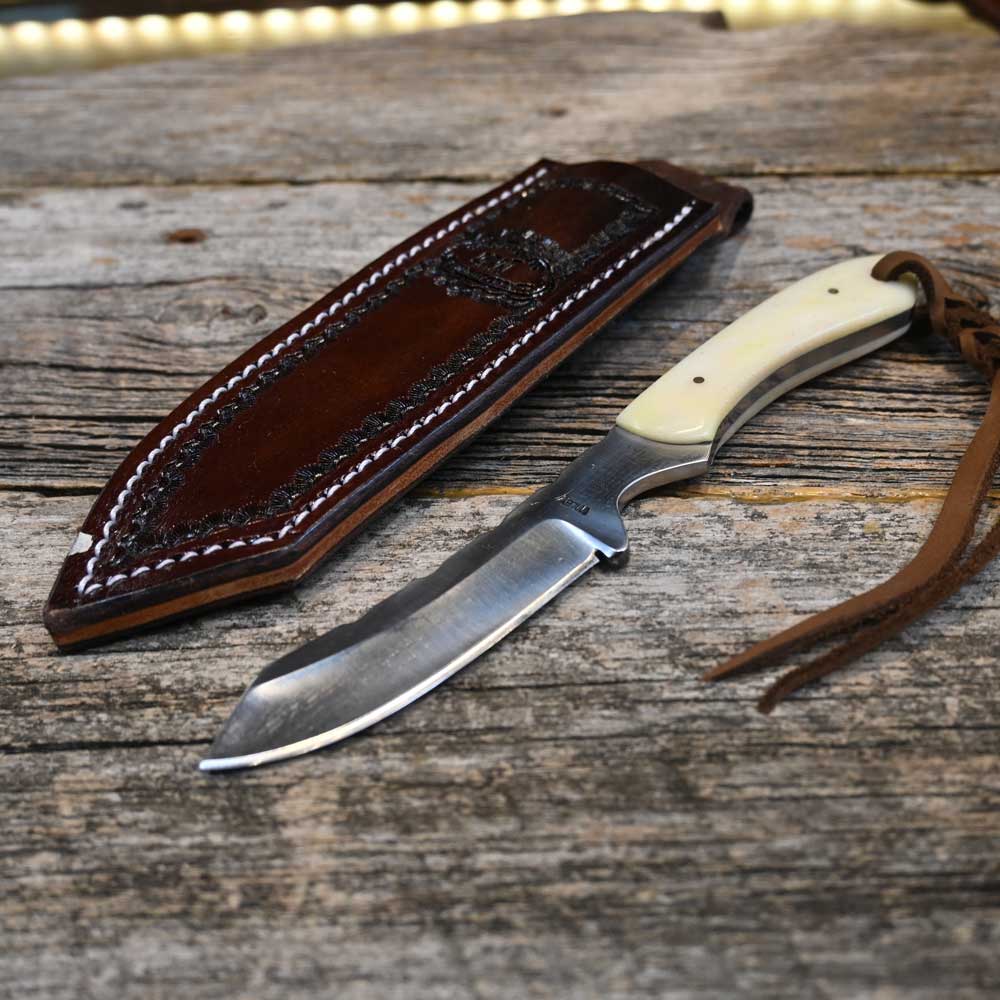 Justin Wiley Handmade Camp Knife with Leather Sheath WK043 Knives Justin Wiley   