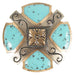 Turquoise Flower Concho Tack - Conchos & Hardware MISC   