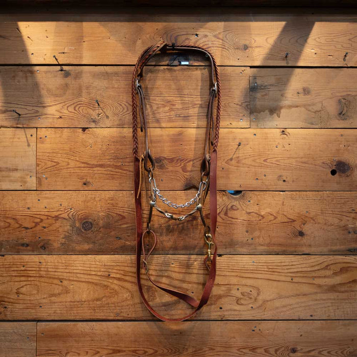Flaharty Betty 3 Piece Dogbone w/ Copper Roller Bridle Rig Tack - Rigs Flaharty