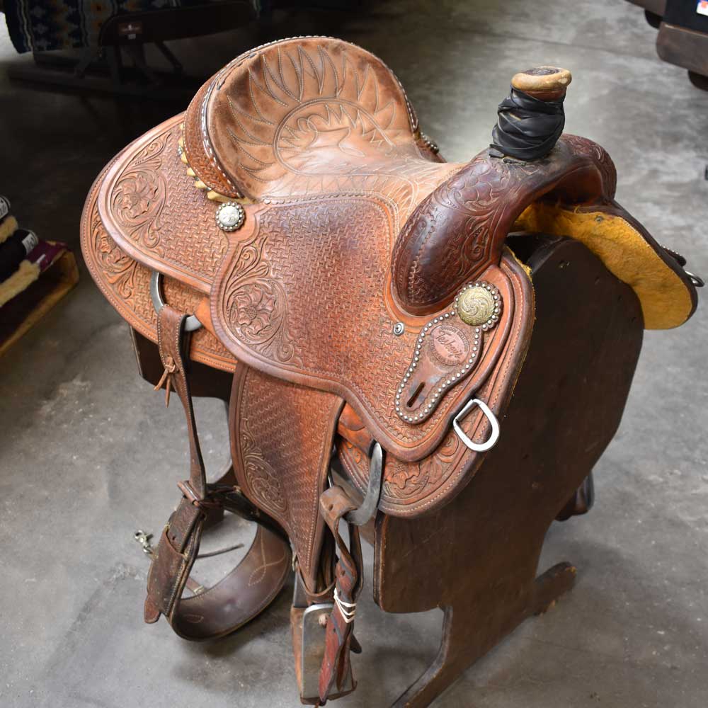 14.5" USED TESKEY'S ROPING SADDLE Saddles TESKEY'S SADDLERY LLC   