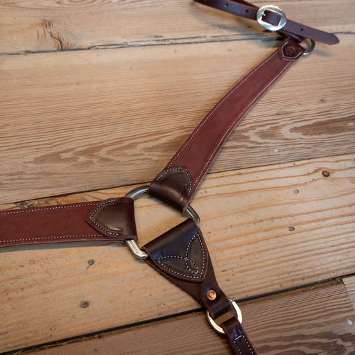 Rafter R 2" Leather 3-Piece Breast Collar Tack - Breast Collars Rafter R Custom Leather