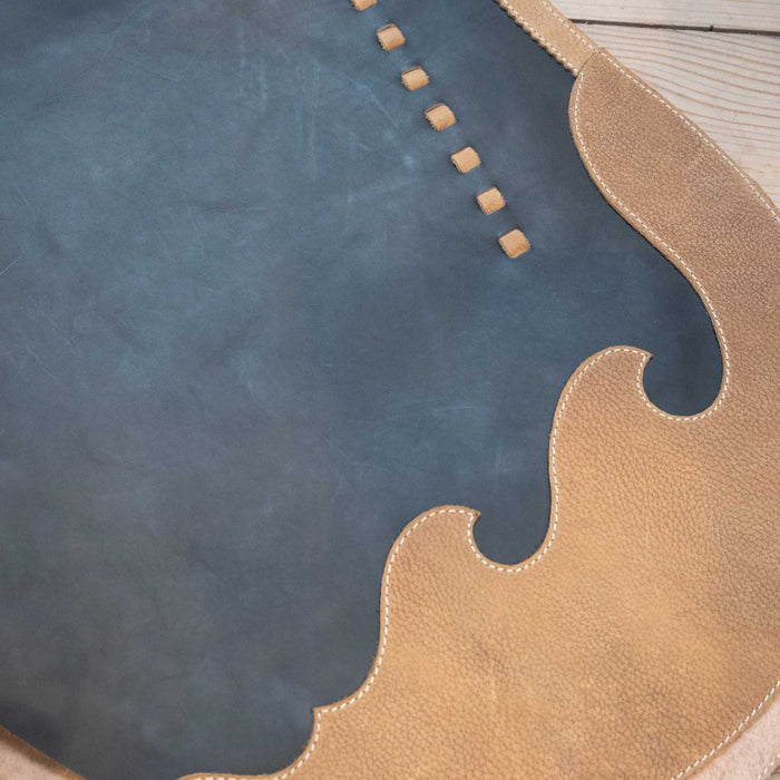 Slick Black Leather Stepthrough Chaps w/Tan Accents