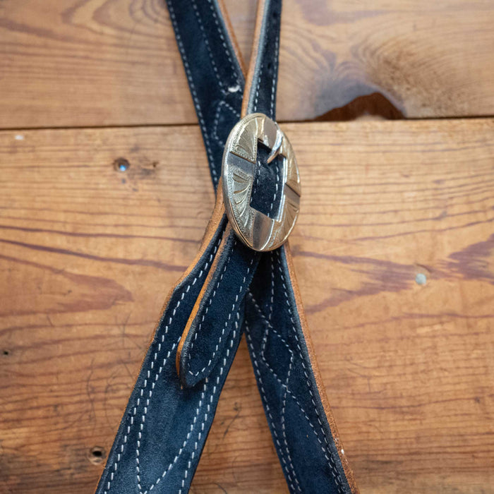 Navy Blue 3/4" Split Ear Headstall