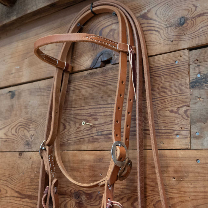 Cow Horse Supply O-Ring Twisted Snaffle Bridle Rig