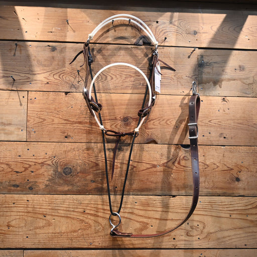 BAR-O-ABIT White Crossway Headsetter w/Buckles Tack - Training BAR-O-ABIT