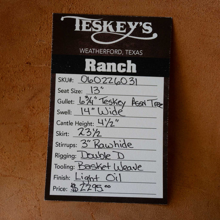 13" TESKEY'S RANCH SADDLE