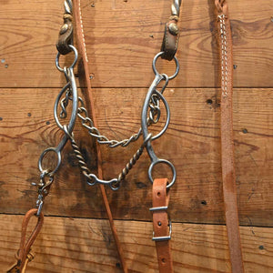 Bridle Rig - Dale Chavez Doulble Ear Headstall with Silver Accents - Headstall Buckles - RIG420 Tack - Rigs Dale Chavez   