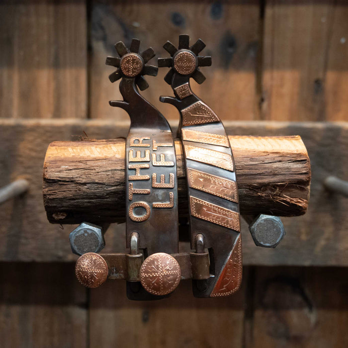 Jeff Payne Copper Mounted 8pt. Spurs