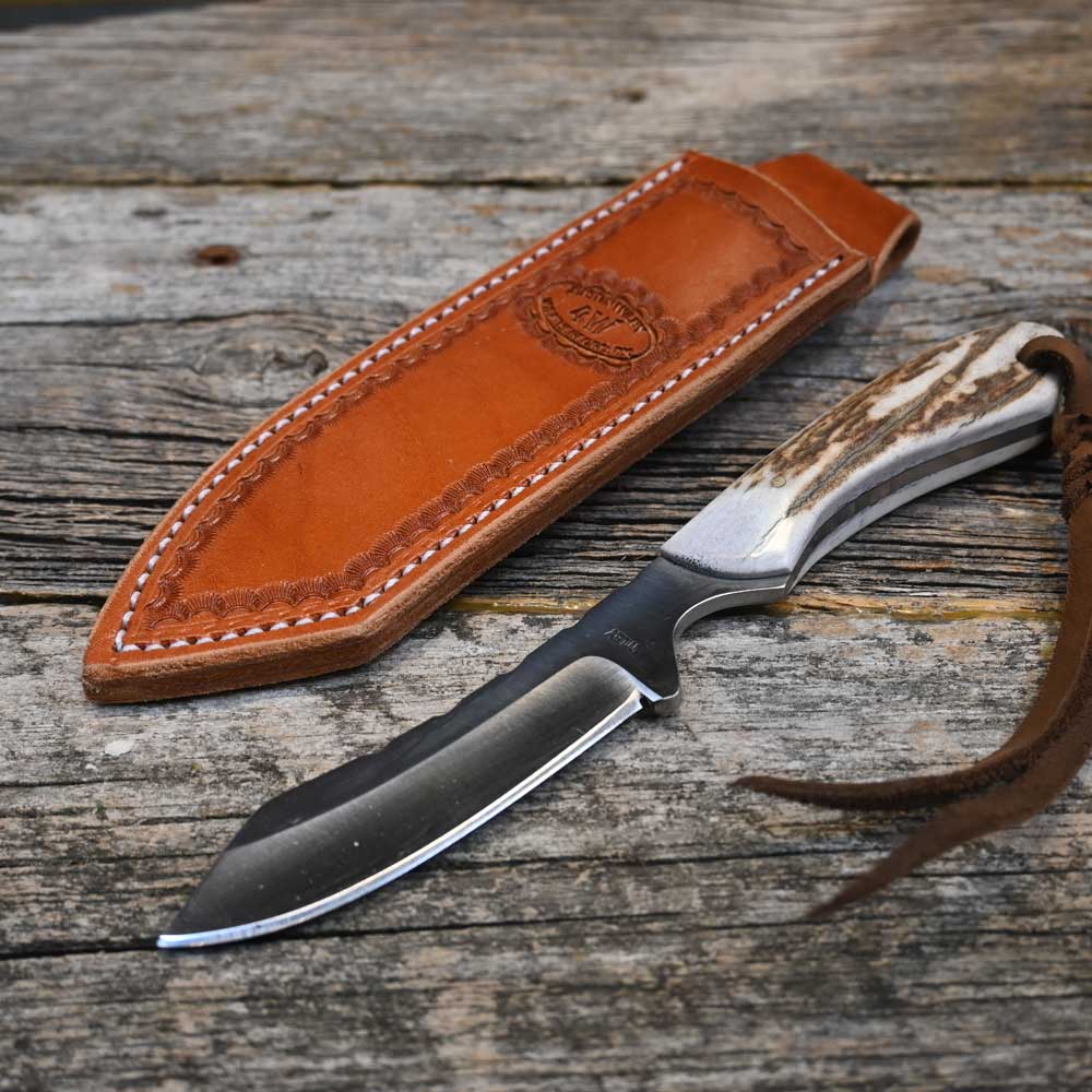 Justin Wiley Handmade Camp Knife with Leather Sheath WK044 Knives Justin Wiley   