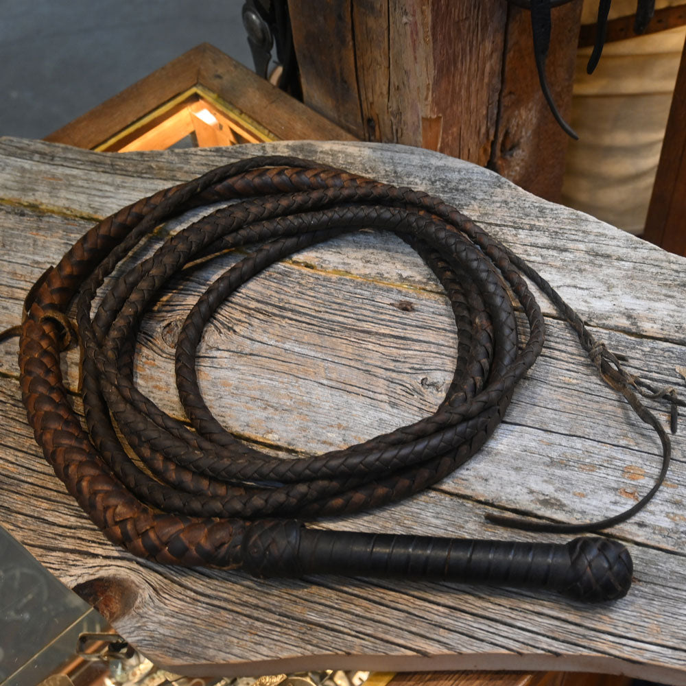 Vintage Used 1940's Braided 15ft. Bull Whip Collectibles MISC