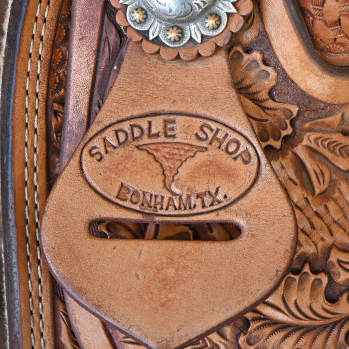 15" USED TWISTER TEAM ROPING SADDLE