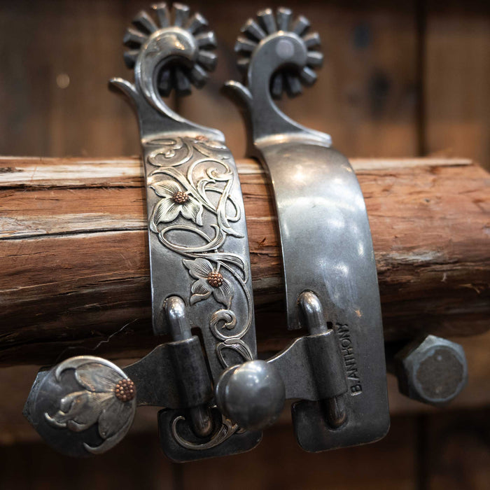 B. Anthony Silver Mounted 12pt. Spurs Tack - Spurs Brandon Anthony