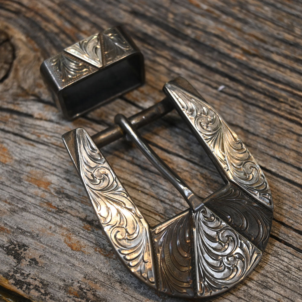 Tittor Silver Mounted Western 1' Belt Buckle -  _CA635 ACCESSORIES - Additional Accessories - Buckles Tittor   