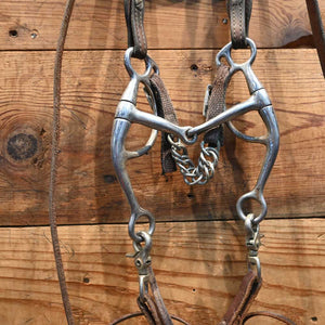 Bridle Rig - Shanked Smooth Snaffle Bit SBR552 Sale Barn MISC   