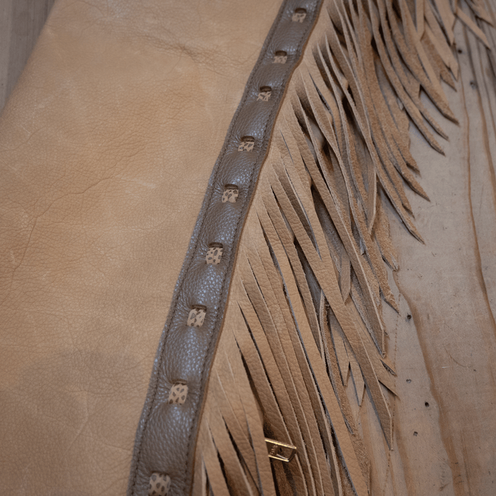 Small Youth Stepthrough Chaps with Cheetah Print Lacing