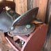 14" USED DOUBLE J FEATHERLITE BARREL SADDLE Saddles - Used DOUBLE J SADDLERY