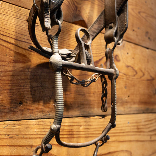 Vintage Tooled Bridle Rig with Mexican Silver Inlayed Bit Tack - Rigs MISC