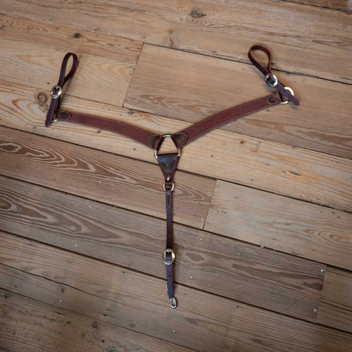 Rafter R 2" Leather 3-Piece Breast Collar Tack - Breast Collars Rafter R Custom Leather