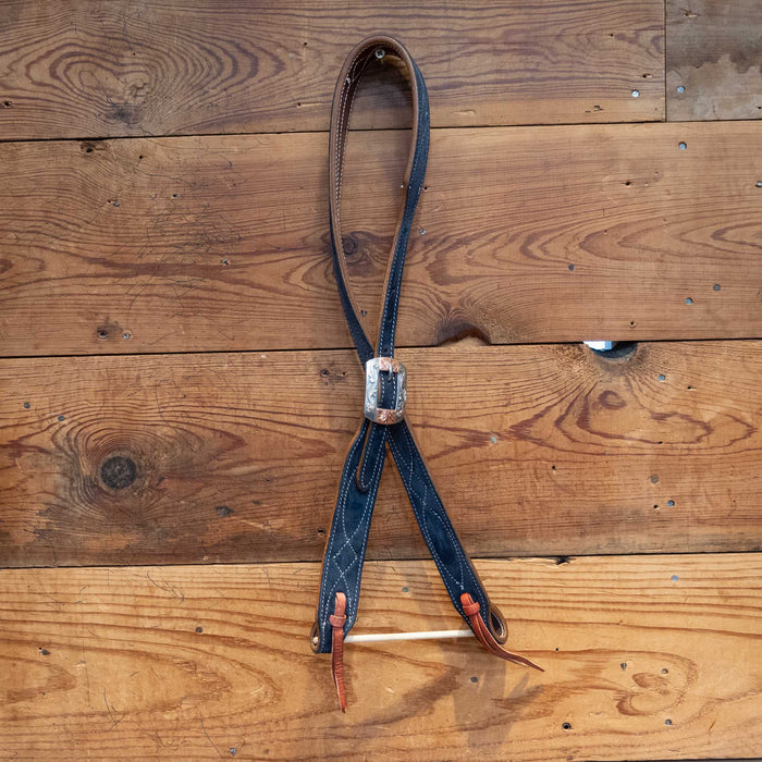 Navy Blue 3/4" Split Ear Headstall