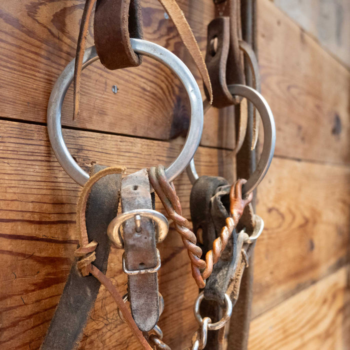 O-Ring Twisted Copper Snaffle Bridle Rig