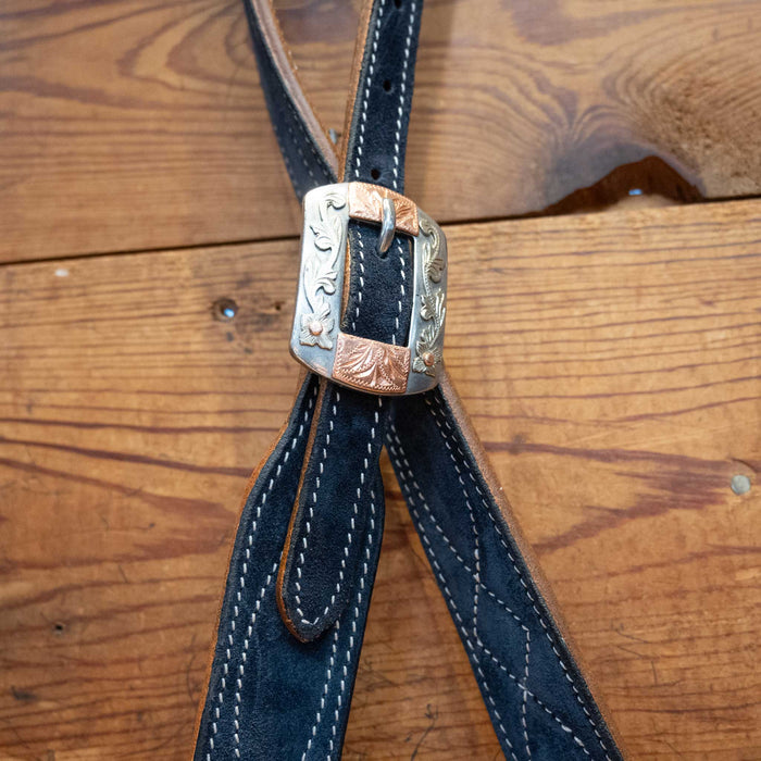 Navy Blue 3/4" Split Ear Headstall