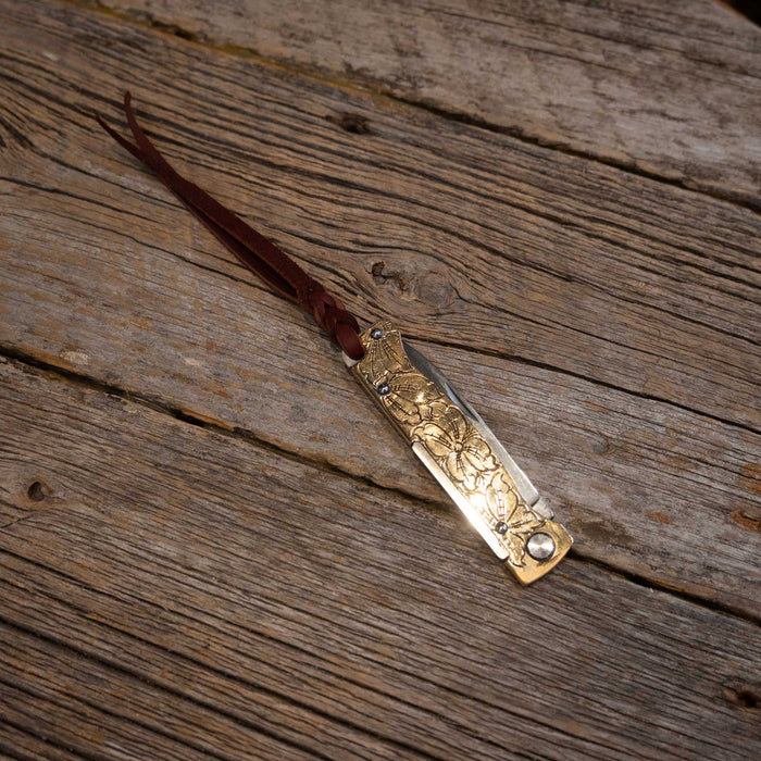 Kamphaus Brass Engraved Pocket Knife Knives Kamphaus