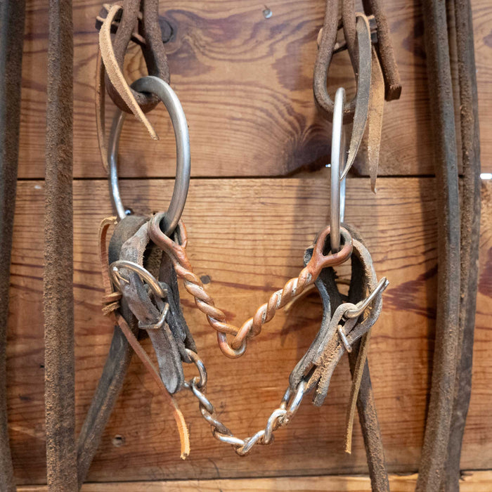 O-Ring Twisted Copper Snaffle Bridle Rig