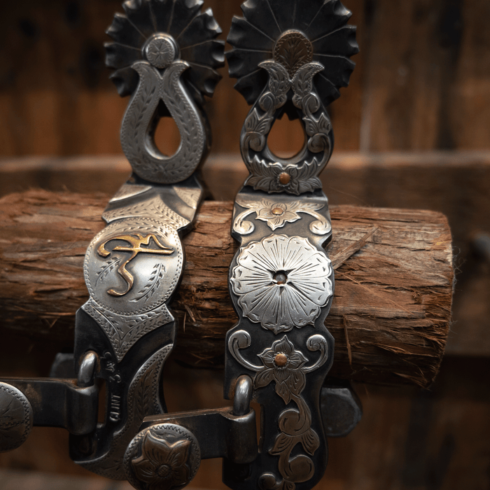 Clint Martin Silver Mounted 12pt. Spurs