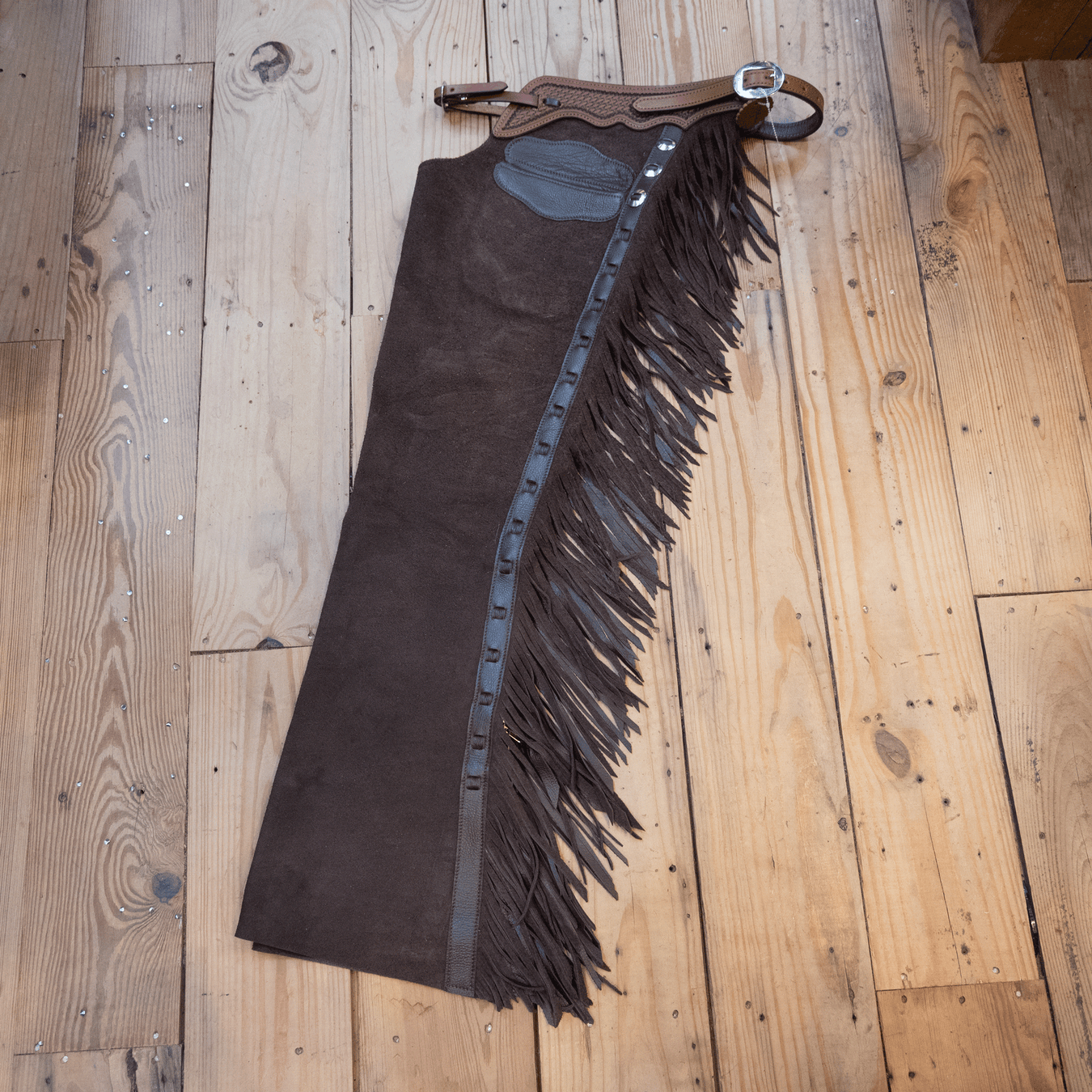 Teskey's Med. Chocolate Versatility Shotgun Chaps 2116 Tack - Chaps & Chinks Teskey's