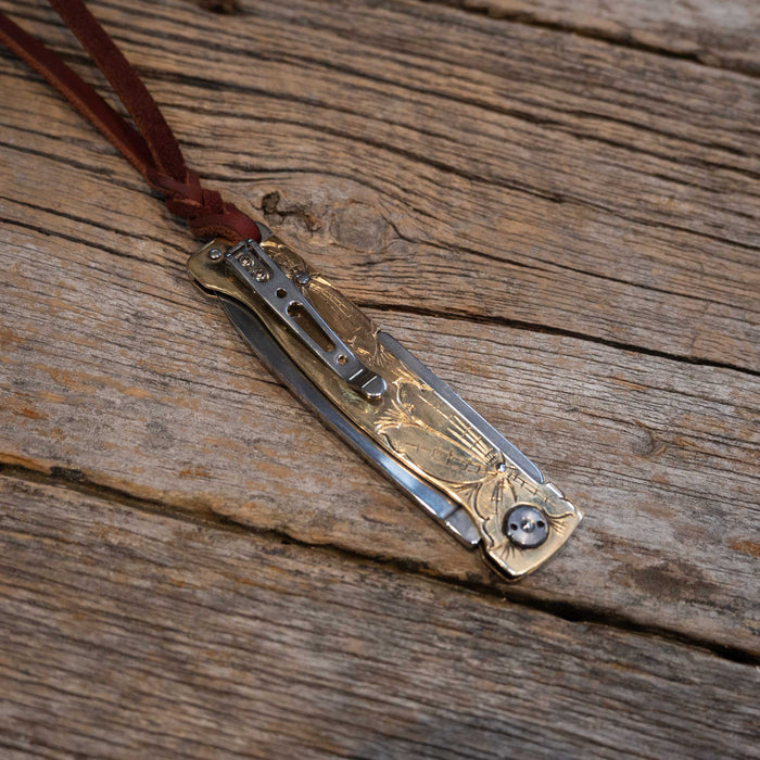 Kamphaus Brass Engraved Pocket Knife Knives Kamphaus