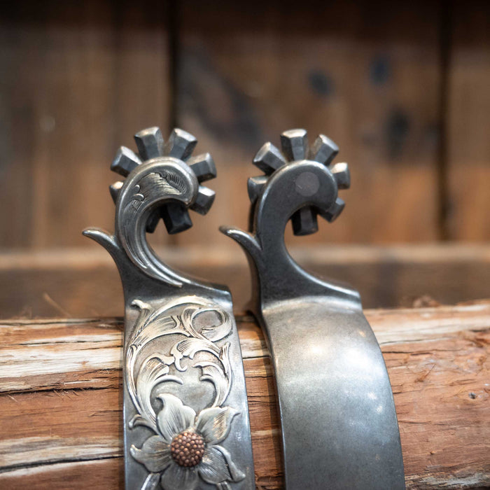 B. Anthony Silver Mounted 8pt. Spurs Tack - Spurs Brandon Anthony