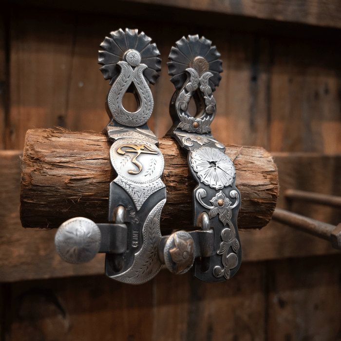 Clint Martin Silver Mounted 12pt. Spurs