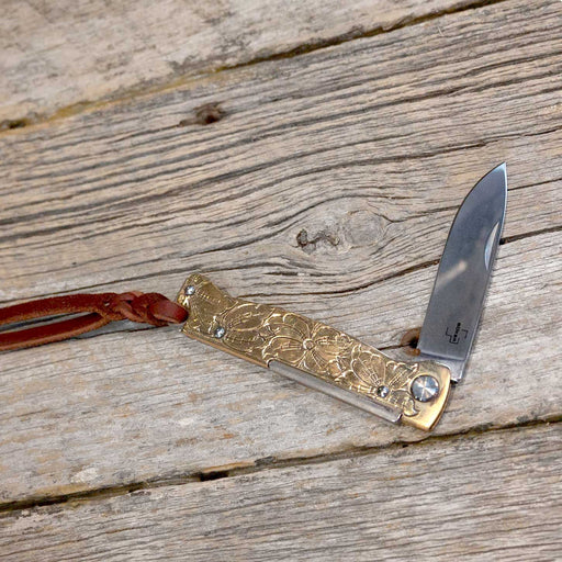 Kamphaus Brass Engraved Pocket Knife Knives Kamphaus