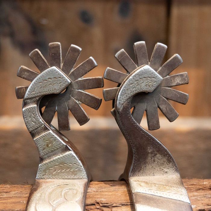 Emberson 12pt Silver Bar Spurs