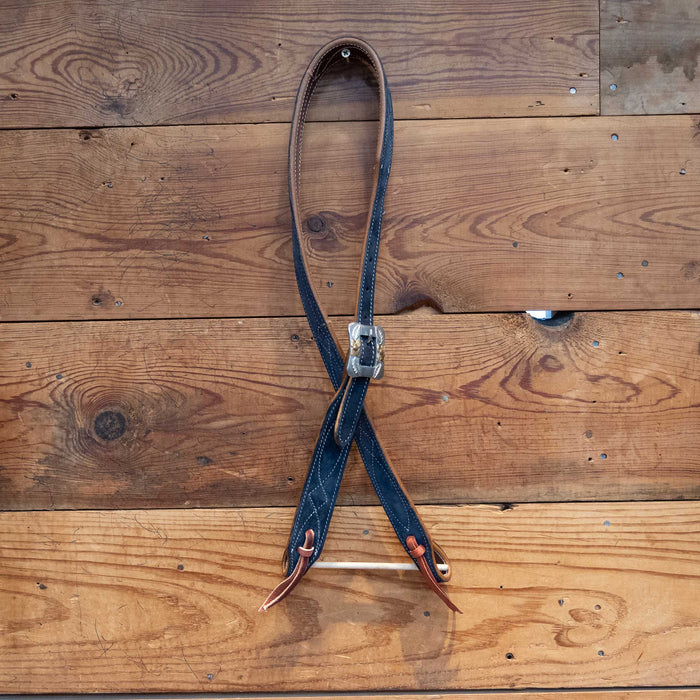 Navy Blue 3/4" Split Ear Headstall