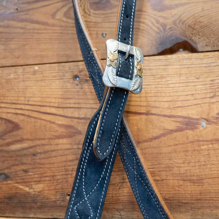 Navy Blue 3/4" Split Ear Headstall