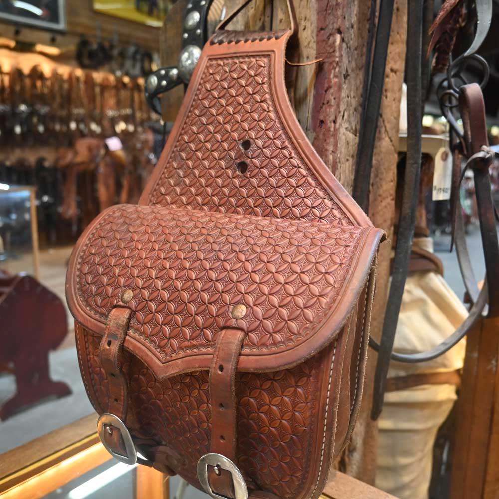 Tooled Leather Saddle Bags _CA1103 Collectibles TESKEY'S