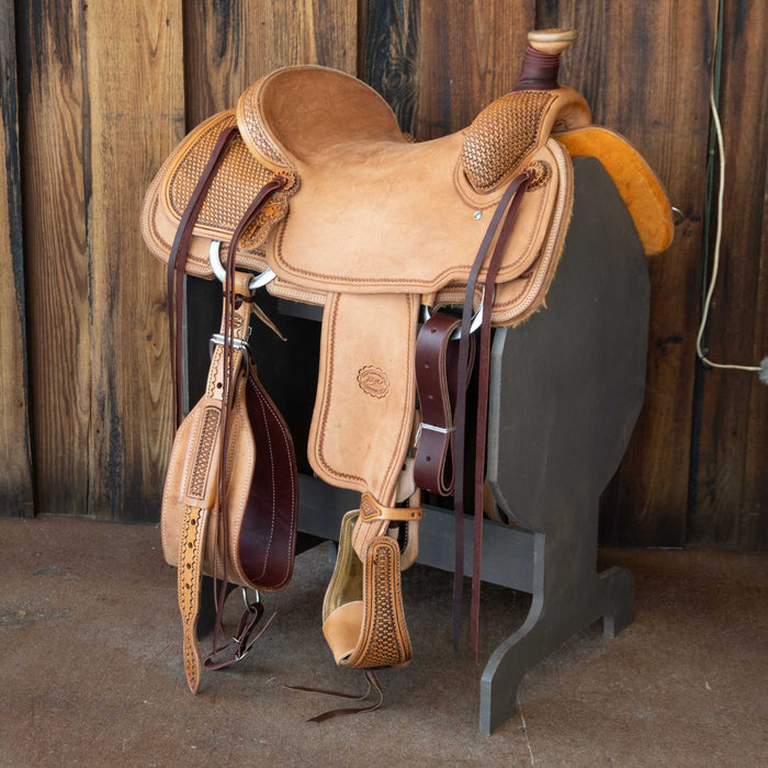 15.5" PATRICK SMITH TEAM ROPING SADDLE