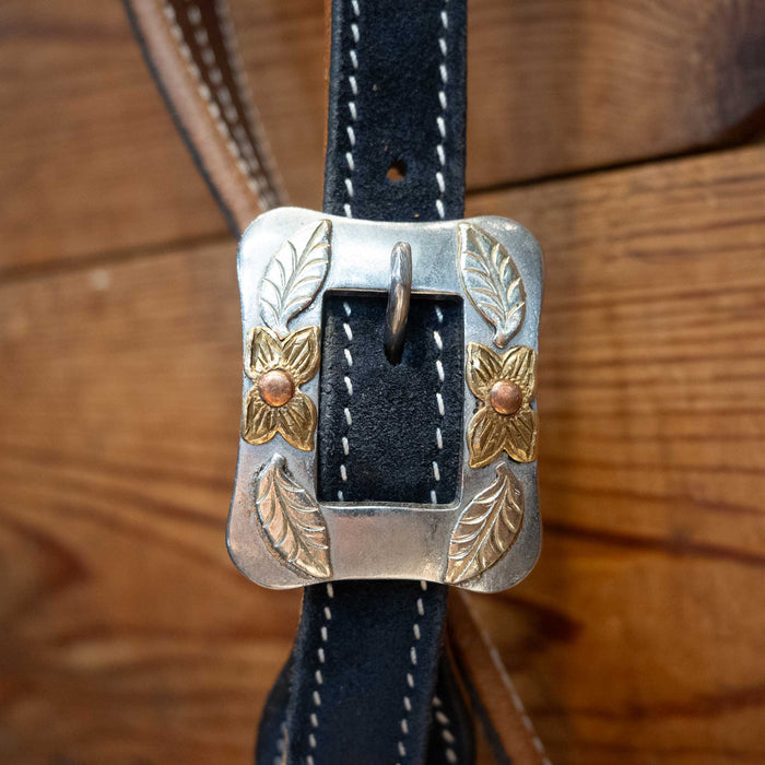 Navy Blue 3/4" Split Ear Headstall