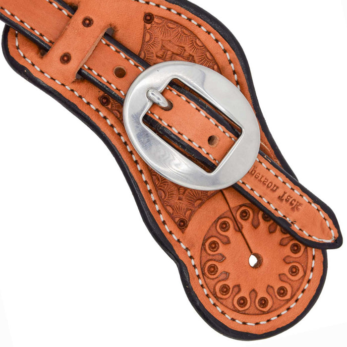 Cowperson Tack Ladies Basketweave Spur Straps Tack - Spur Straps Cowperson Tack