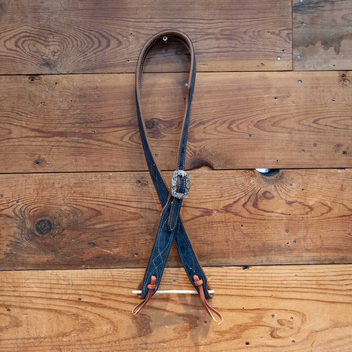 Navy Blue 3/4" Split Ear Headstall