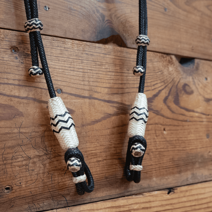 Braided Leather Bosal Hanger with Rawhide Accents