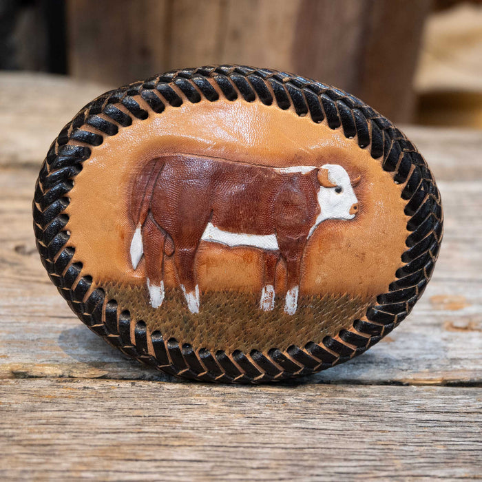 Handmade Leather Hereford Belt Buckle