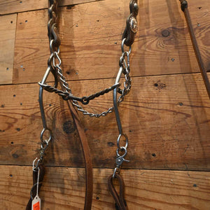 Bridle Rig - Cow Person Tack Headstall with Silver Accents - RIG423 Tack - Rigs Cowperson Tack   