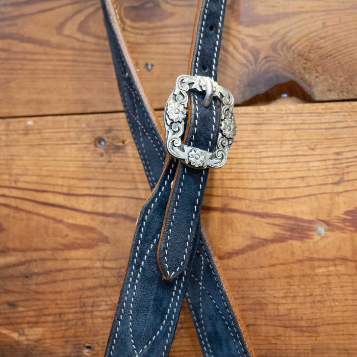 Navy Blue 3/4" Split Ear Headstall