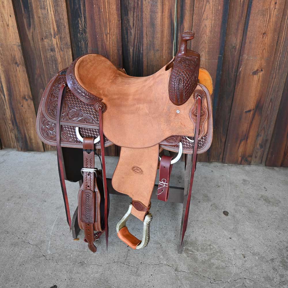 16" TESKEY'S PRO CUTTER RANCH CUTTER SADDLE Saddles TESKEY'S SADDLERY LLC   