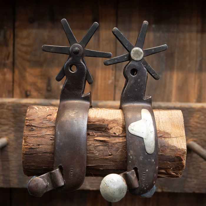 Crockett Silver Mounted Sombrero 6pt. Chihuahua Spurs