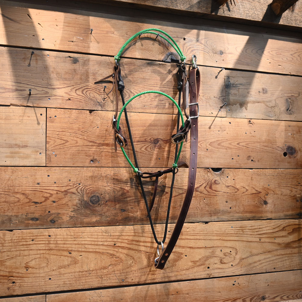 THE CROSSWAY BY BAR-O-ABIT - Headsetter - Kelley Green with Buckles BOB014 Tack - Training - Headgear BAR-O-ABIT