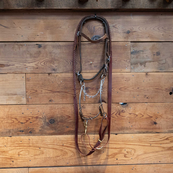 JD Morrow Twisted Snaffle Sliding Gag Bridle Rig Tack - Rigs JD Morrow